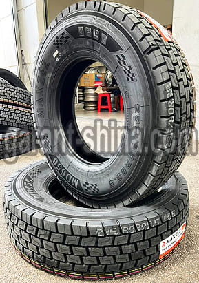 Maxzez MD656 (приводная) 295/80 R22.5 152/149L 18PR - Фото шин с этикетками - вид сбоку